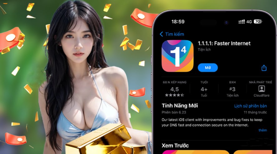 Hình ảnh quảng cáo của 6868 hiển thị nền tảng và các lợi ích